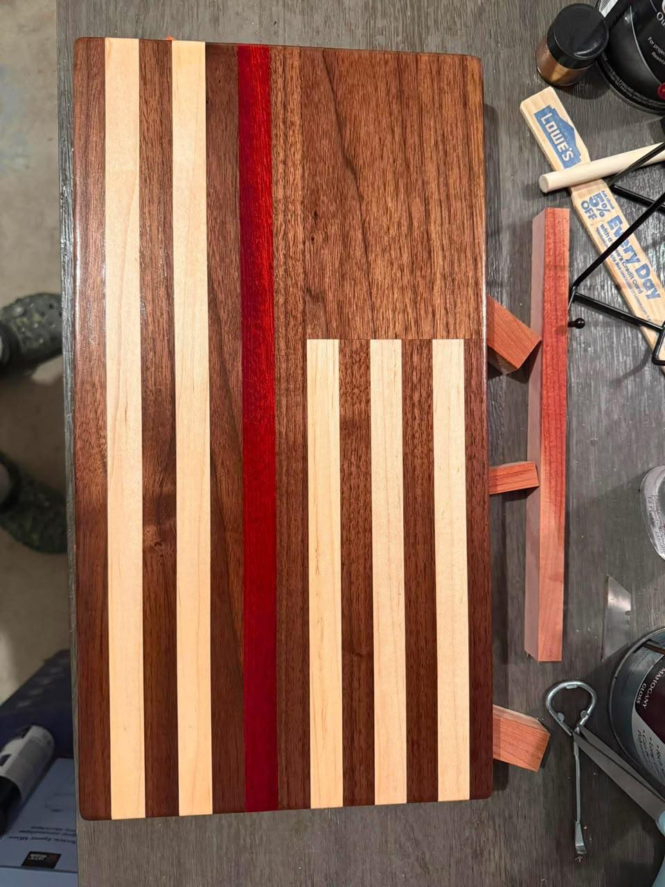 American flag cutting board