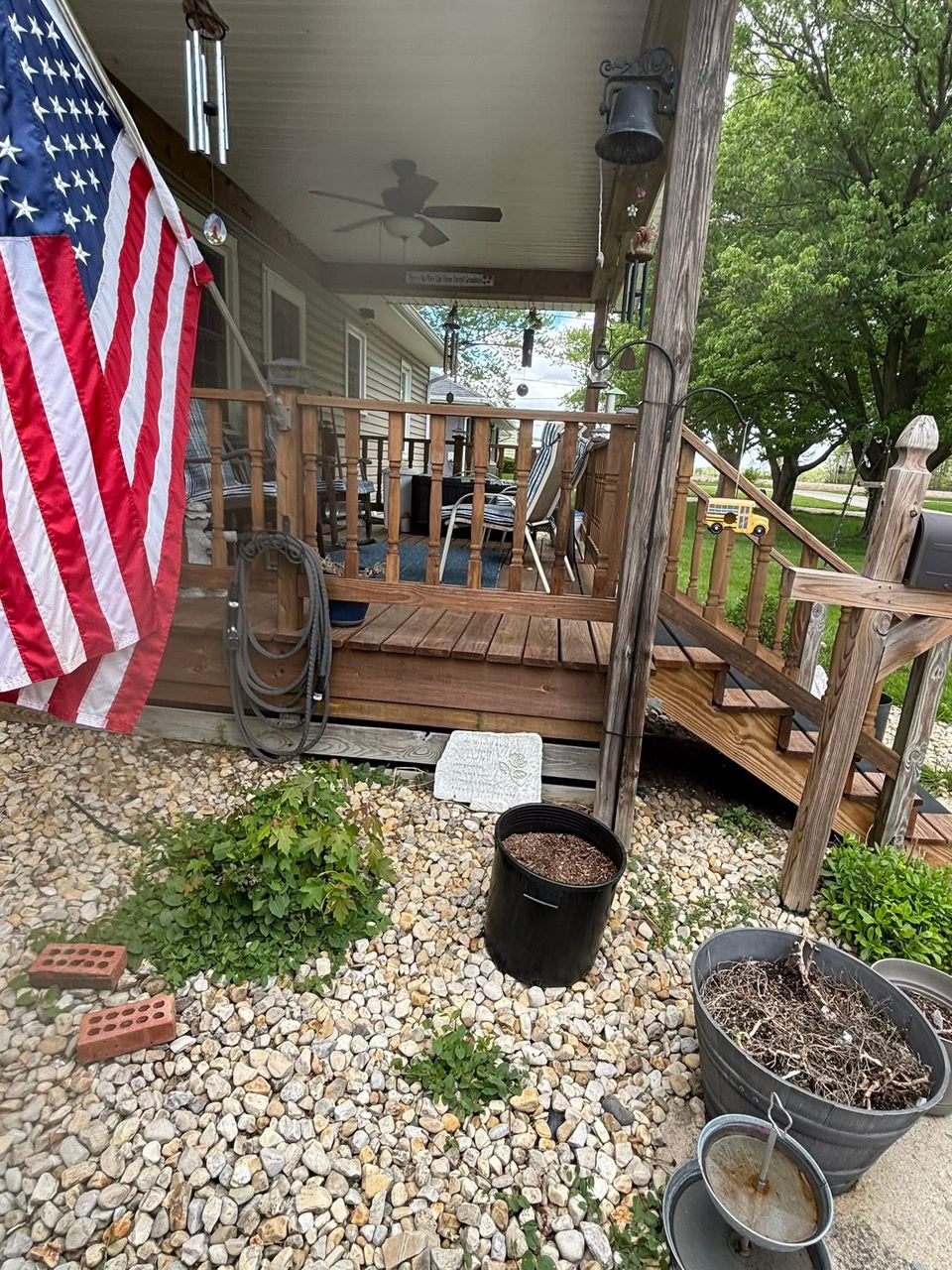 Custom porch deck build